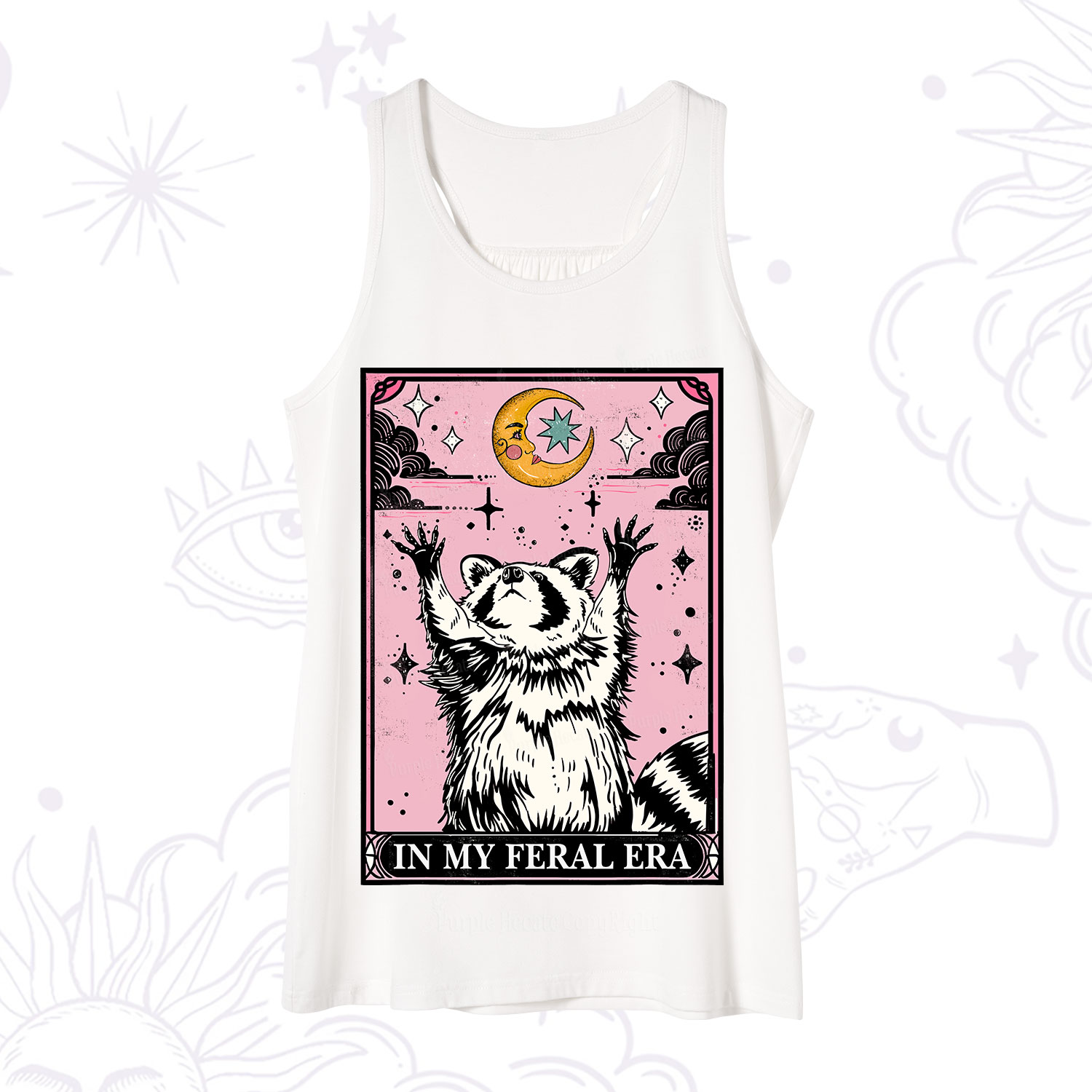 Purplehecate The In My Feral Era Tarot Raccoon Tank