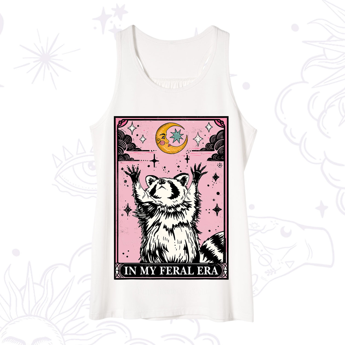 Purplehecate The In My Feral Era Tarot Raccoon Tank