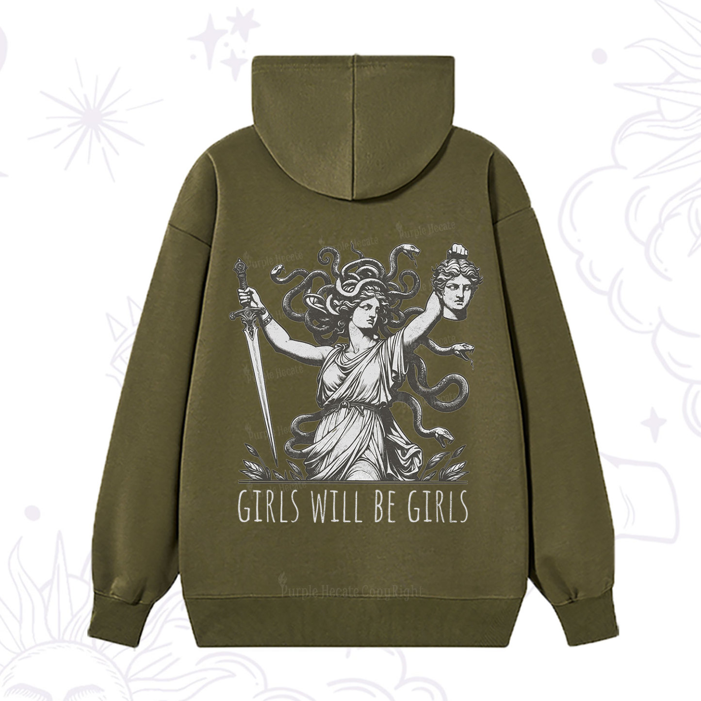 Purplehecate Girls Will Be Girls Medusa Hoodie