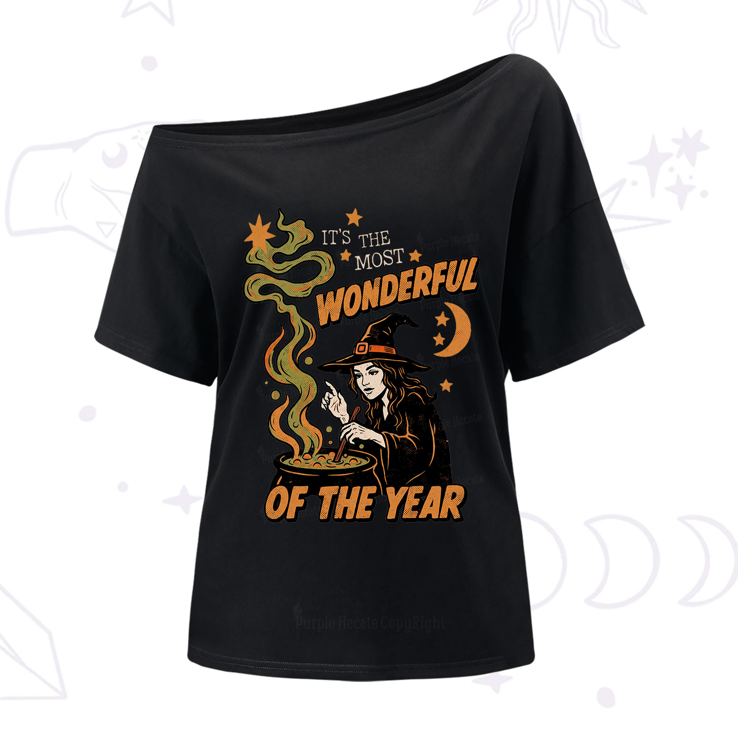 Purplehecate Is The Most Wonderful Time Halloween One Shoulder T-Shirt
