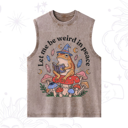 Purplehecate Let Me Be Weird in Peace Frog Washed Tank