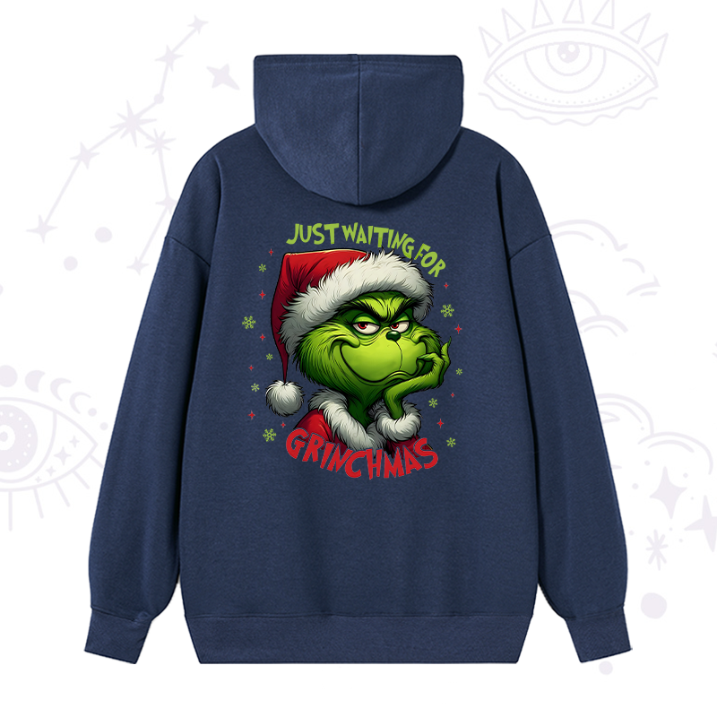 Purplehecate Just Waiting For Grinch Christmas Hoodie