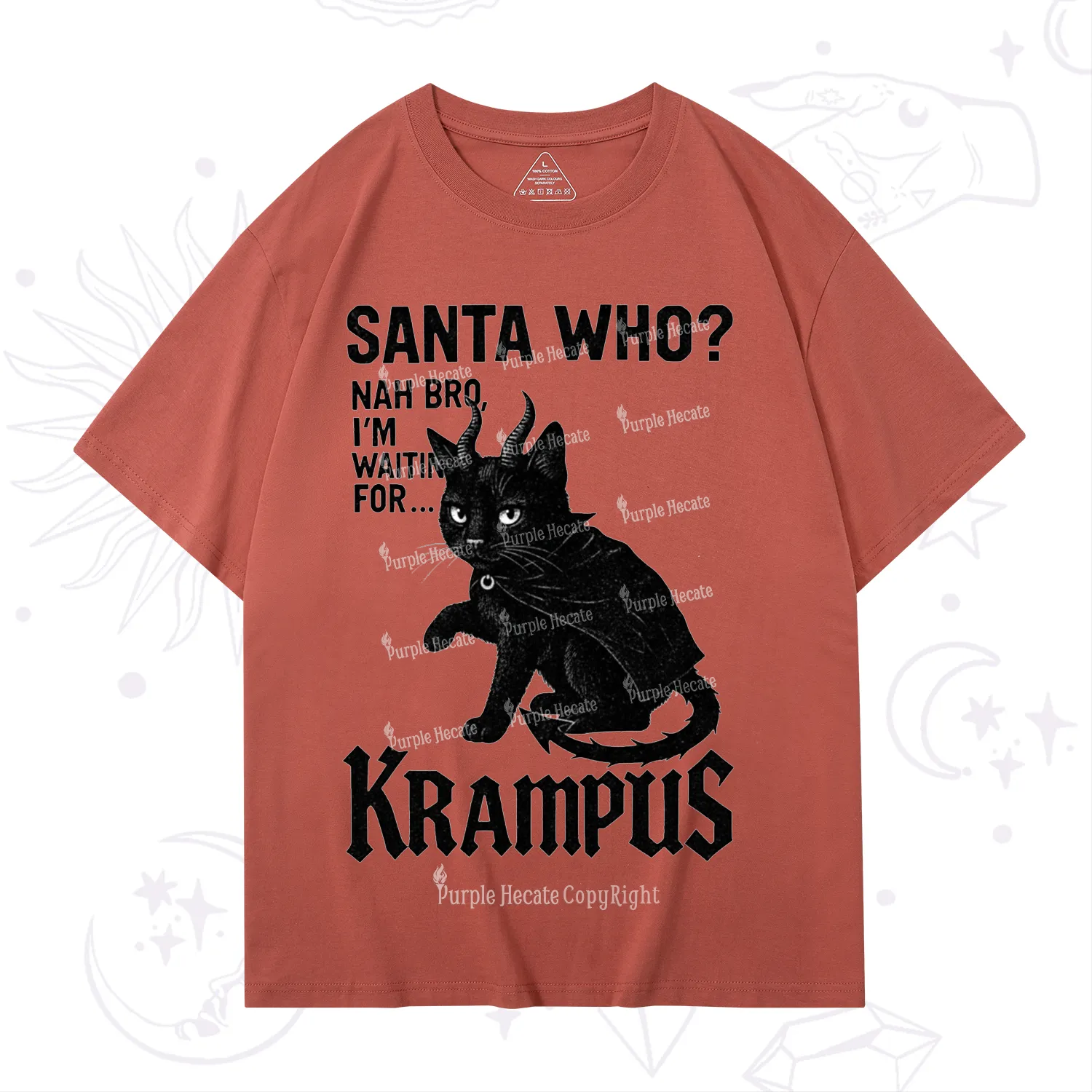 Purplehecate Santa Who? Nah Bro I'm Waiting for Krampus Christmas T-Shirt