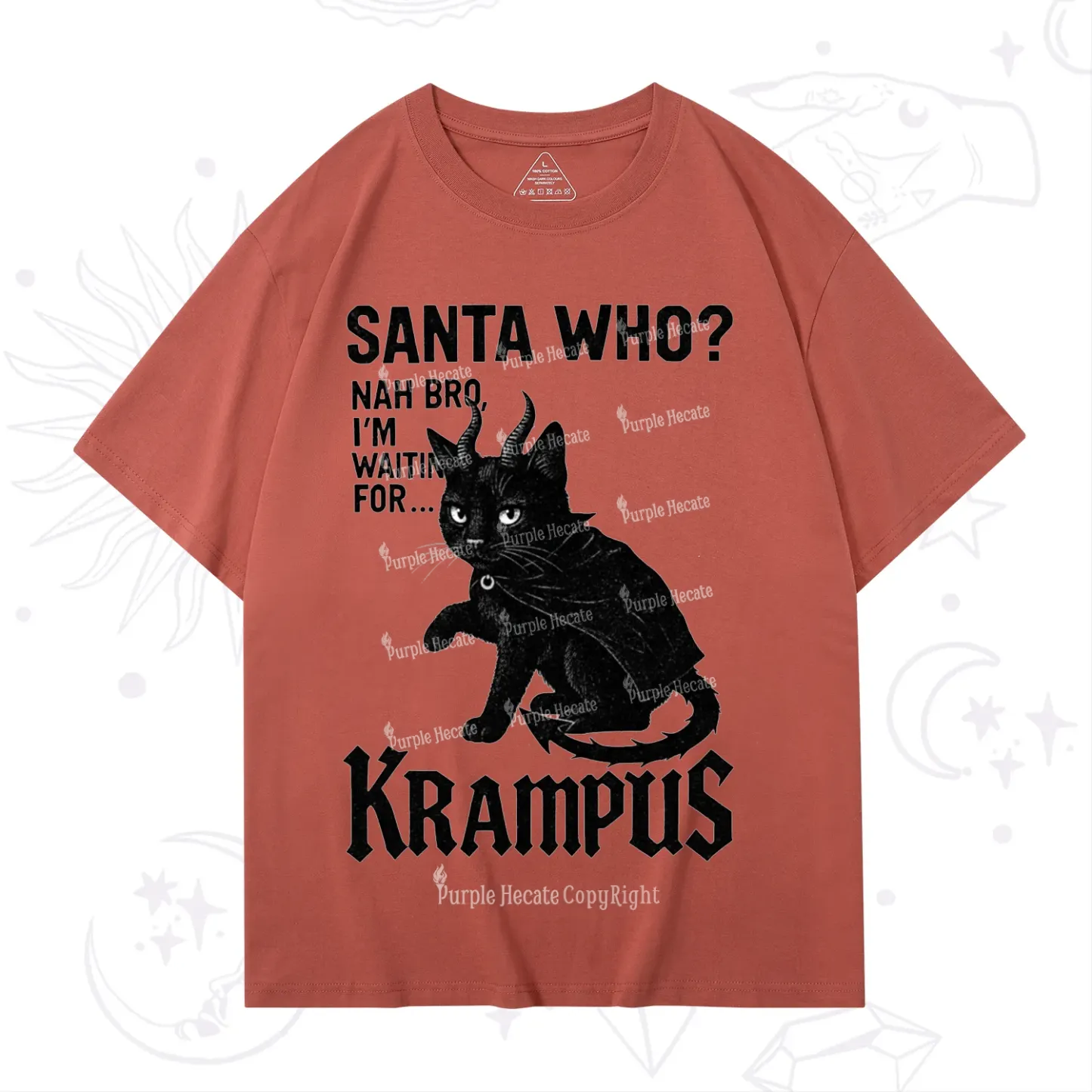 Purplehecate Santa Who? Nah Bro I'm Waiting for Krampus Christmas T-Shirt