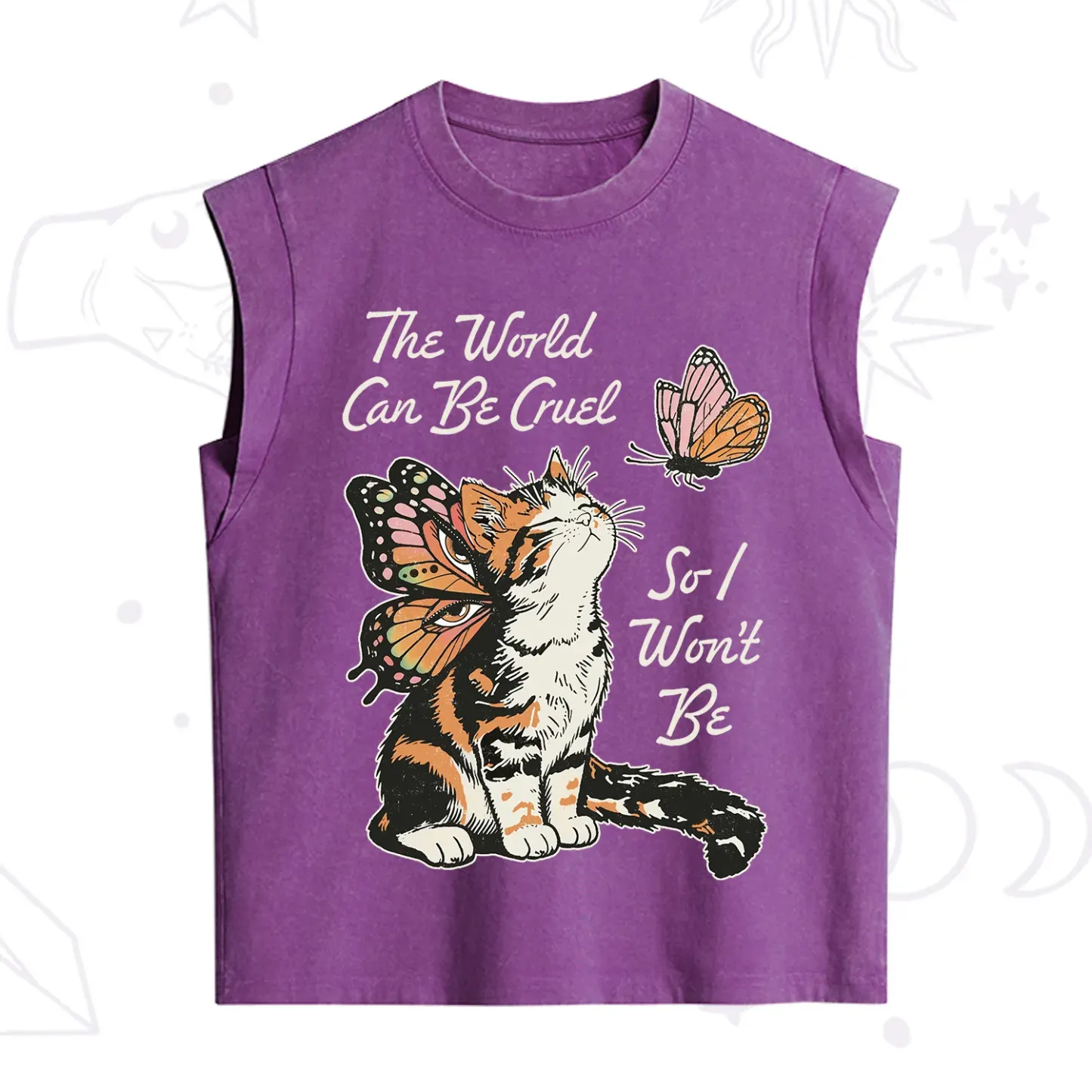 Purplehecate The World Can Be Cruel So I Won't Be Vintage Washed Tank