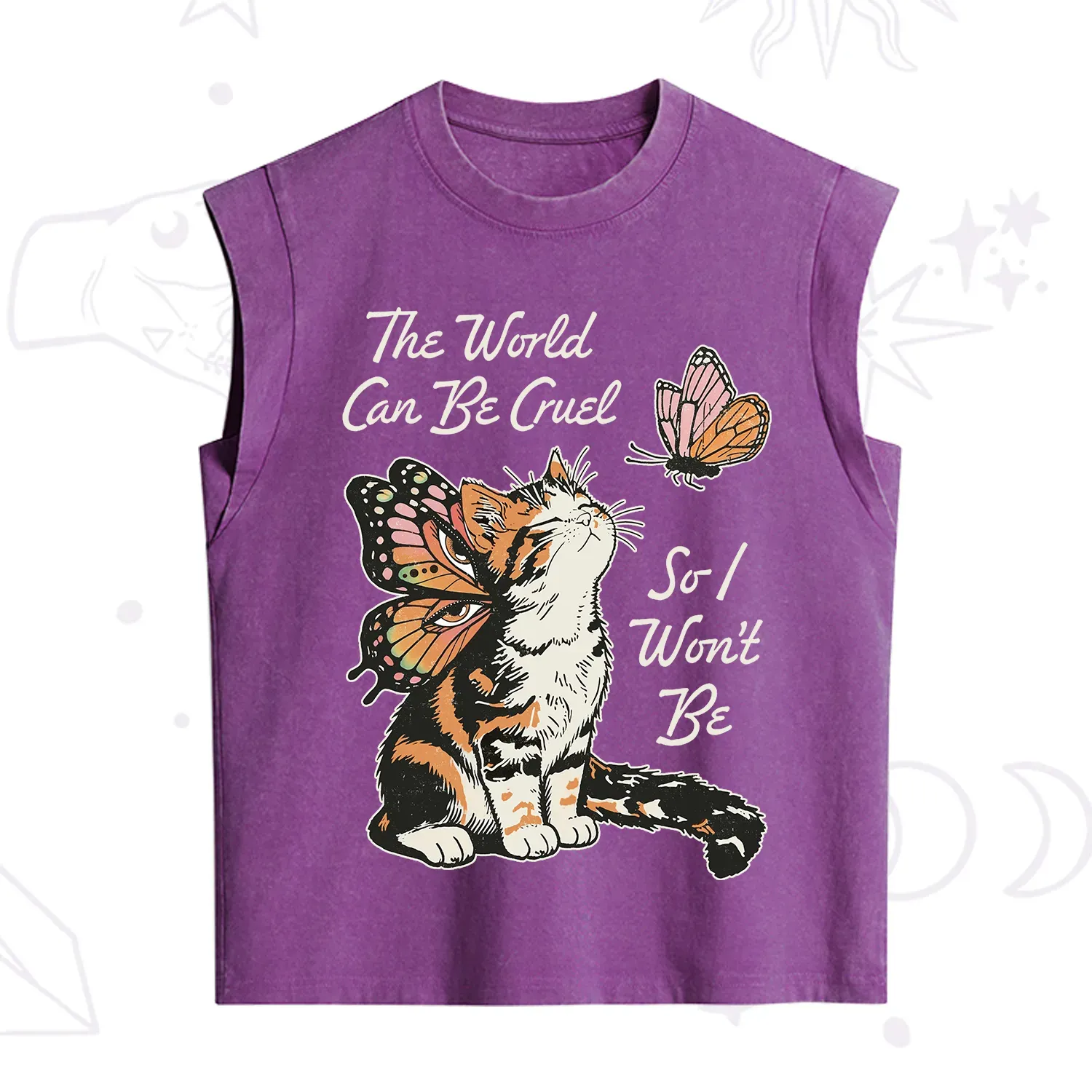 Purplehecate The World Can Be Cruel So I Won't Be Vintage Washed Tank