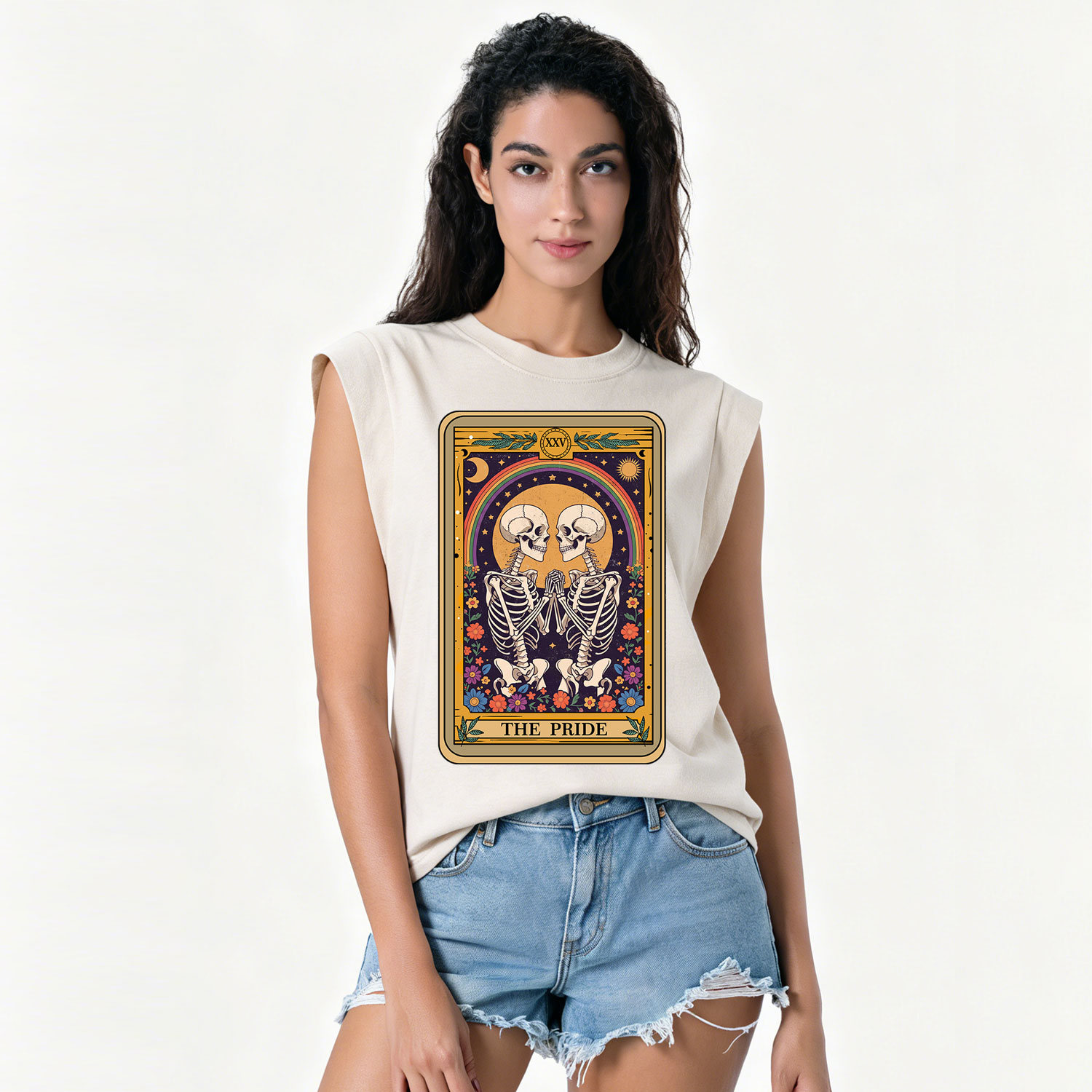 Purplehecate The Pride Skeleton Tarot Vintage Washed Tank