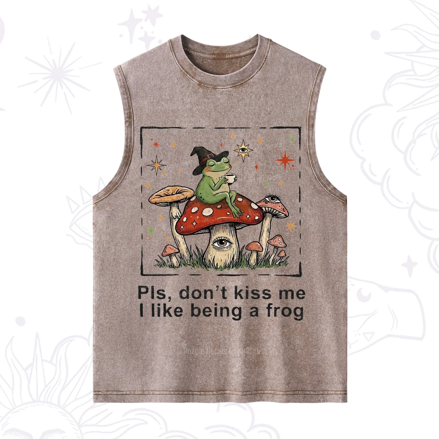 Purplehecate Please Don't Kiss Me I like Being A Frog Washed Tank