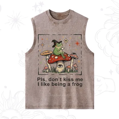 Purplehecate Please Don't Kiss Me I like Being A Frog Washed Tank