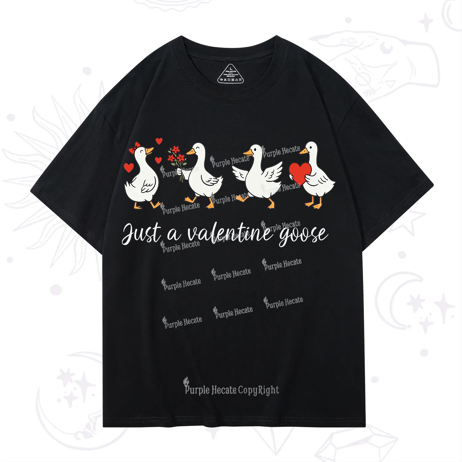 Purplehecate Just A Valentine Goose Valentine T-Shirt