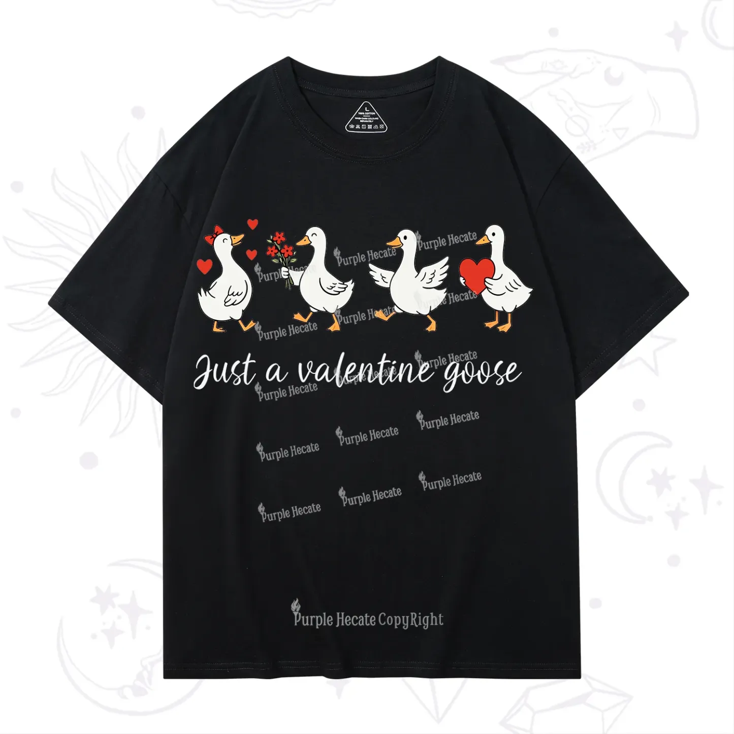 Purplehecate Just A Valentine Goose Valentine T-Shirt