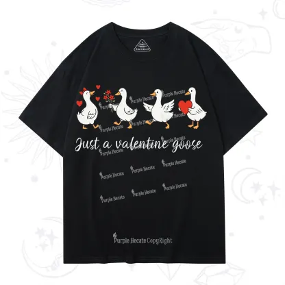Purplehecate Just A Valentine Goose Valentine T-Shirt