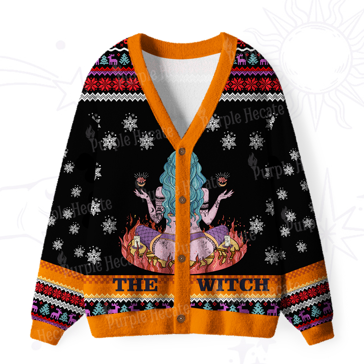 Purplehecate The Witch Ugly Cardigan Sweaters