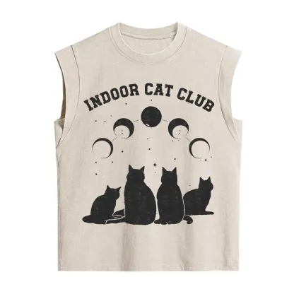 Purplehecate Indoor Cat Club Vintage Washed Tank