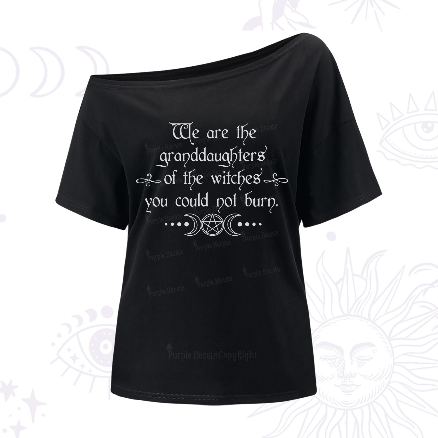 Purplehecate They Didn't Burn Witches They Burned Women One Shoulder T-Shirt