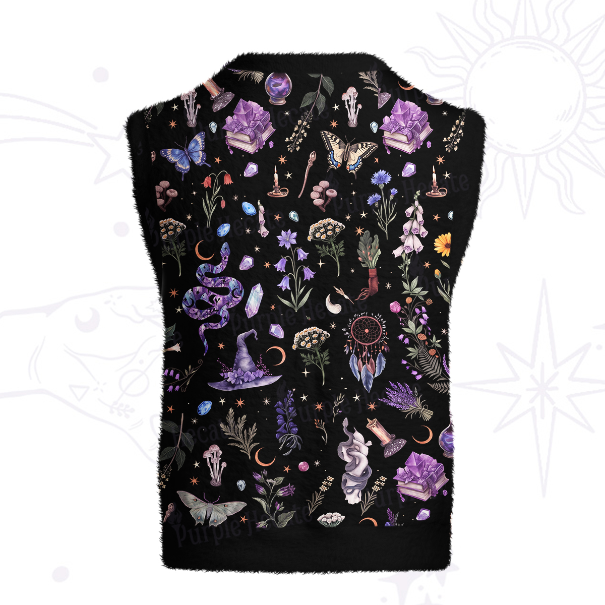 Purplehecate Witchcraft Herbarium Magic Ugly Sweater Vest