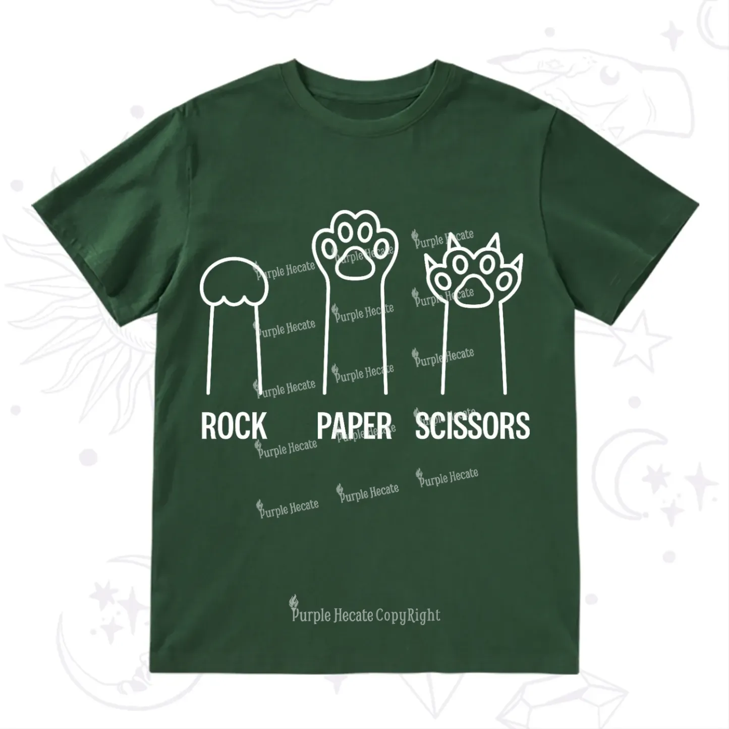 Purplehecate Rock Paper Scissors Cat Paw Edition T-Shirt