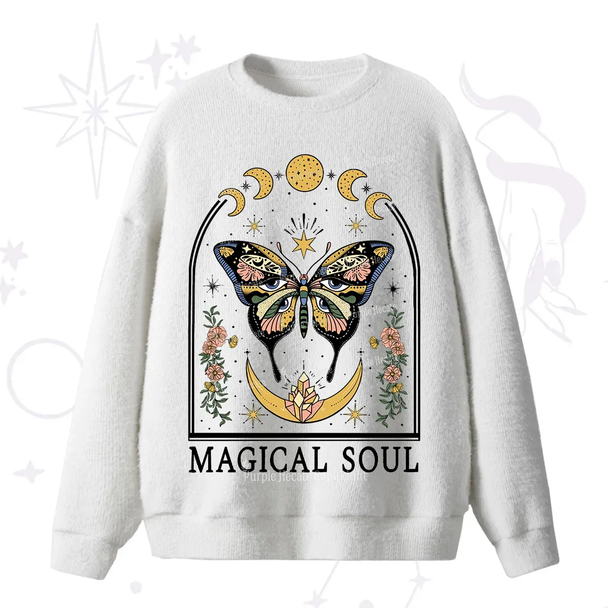 Purplehecate Magical Soul Fuzzy Ugly Sweater