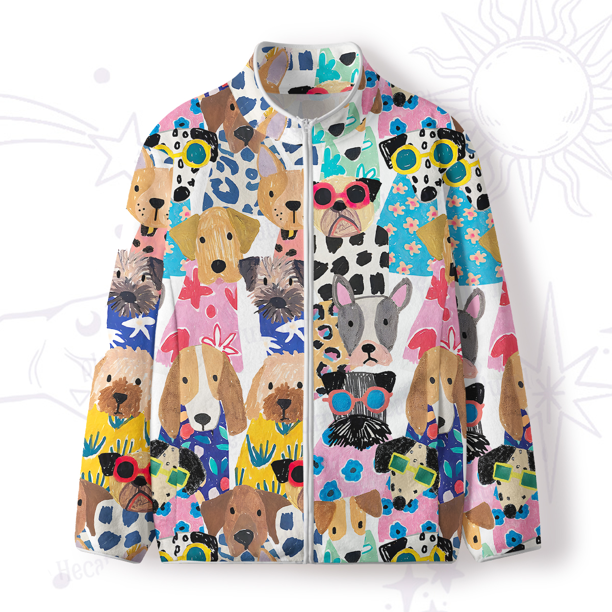 Purplehecate Puppy Parade Full Zip Fleece Jacket