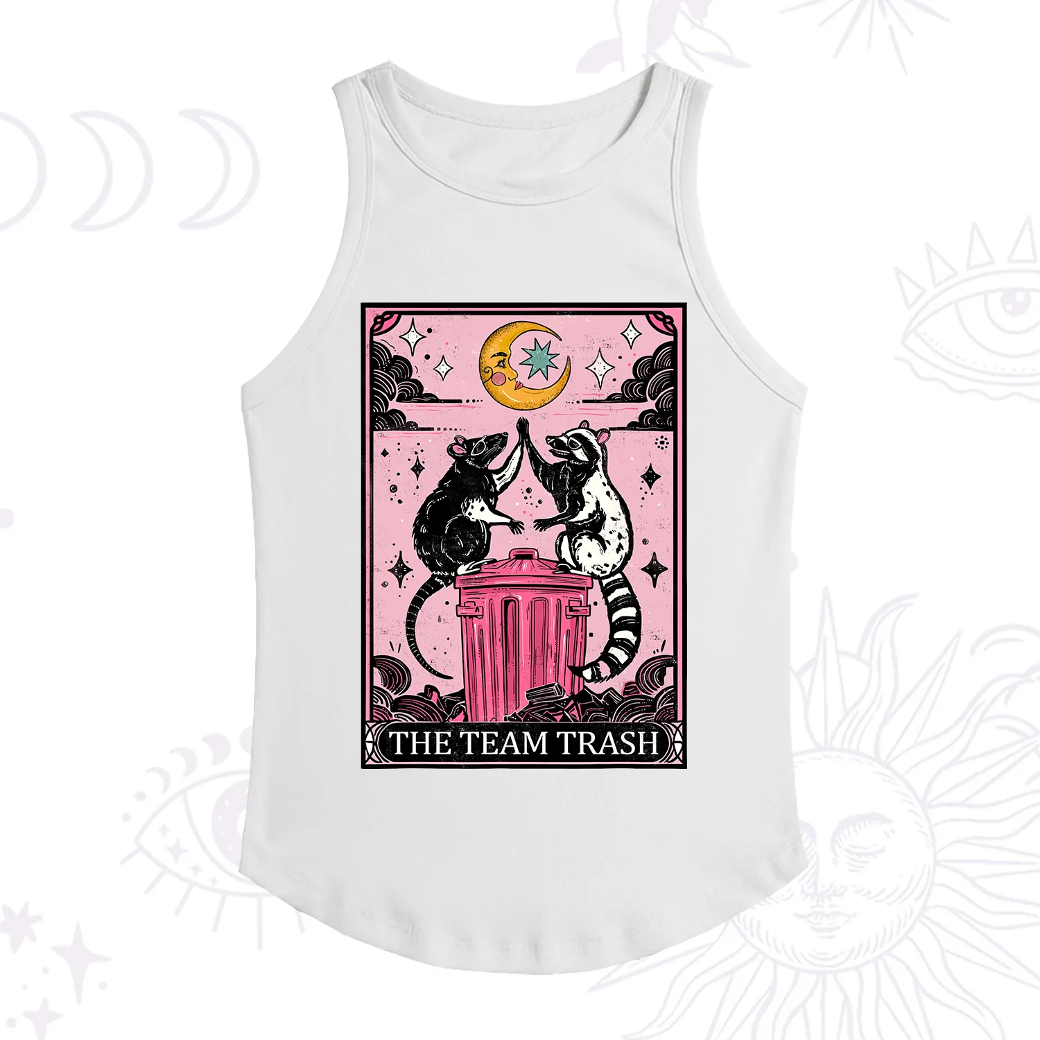 Purplehecate The Team Trash Opossum Tarot Racerback Tank Top