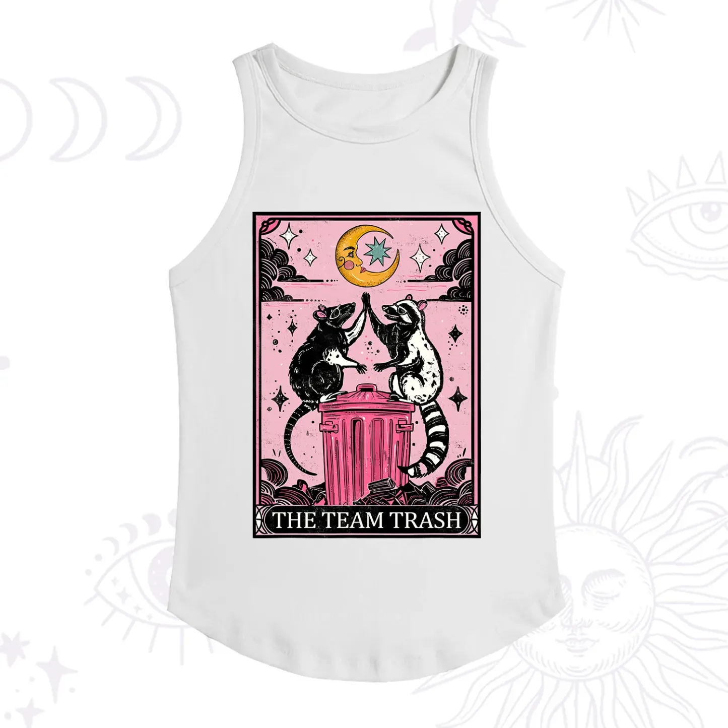 Purplehecate The Team Trash Opossum Tarot Racerback Tank Top