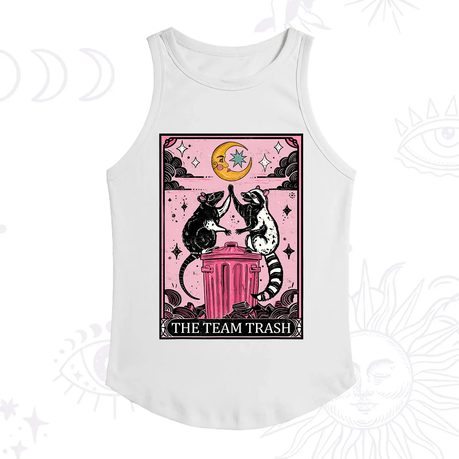 Purplehecate The Team Trash Opossum Tarot Racerback Tank Top