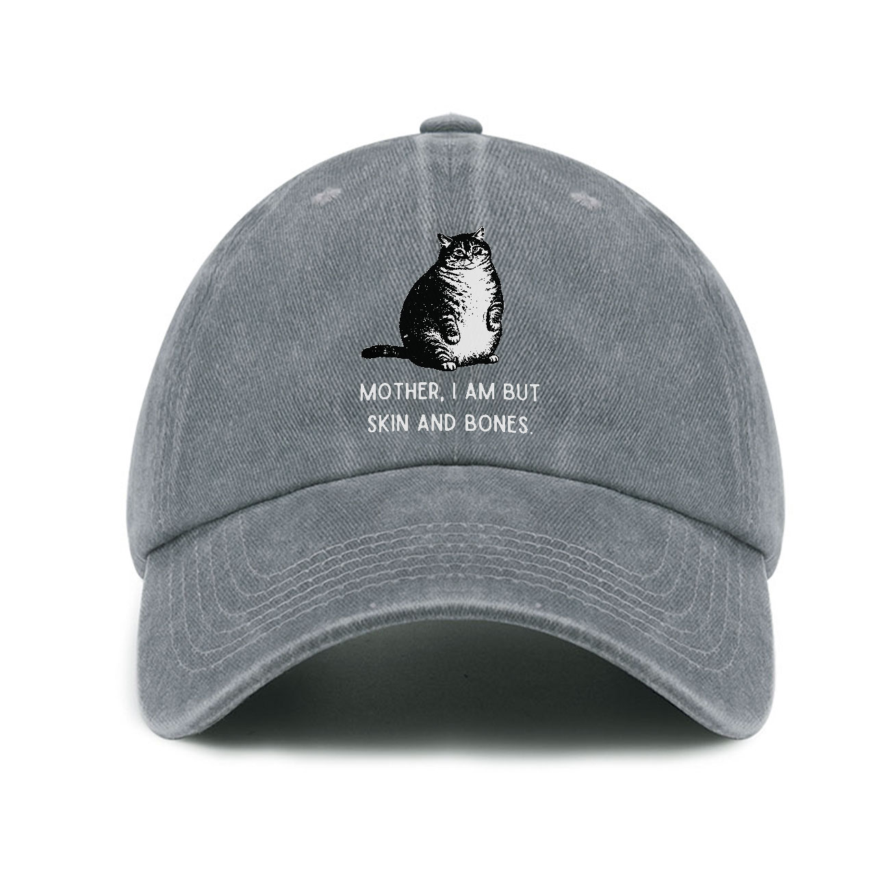 Purplehecate Cat Mother I Am But Skin And Bones Baseball Cap
