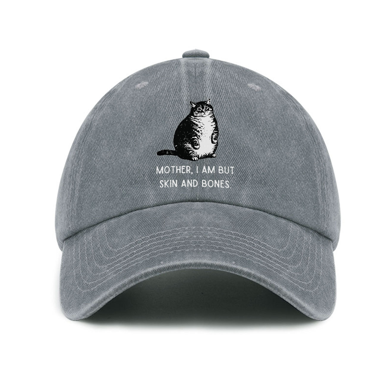 Purplehecate Cat Mother I Am But Skin And Bones Baseball Cap