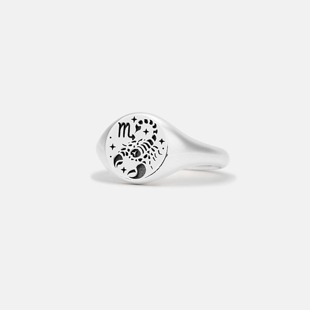 Purplehecate Scorpio Zodiac Sterling Silver Ring