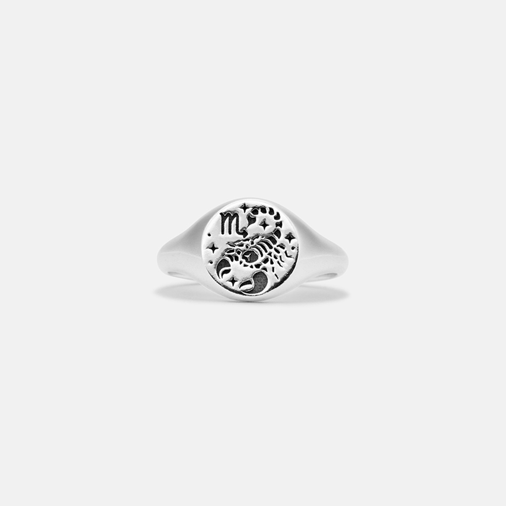 Purplehecate Scorpio Zodiac Sterling Silver Ring