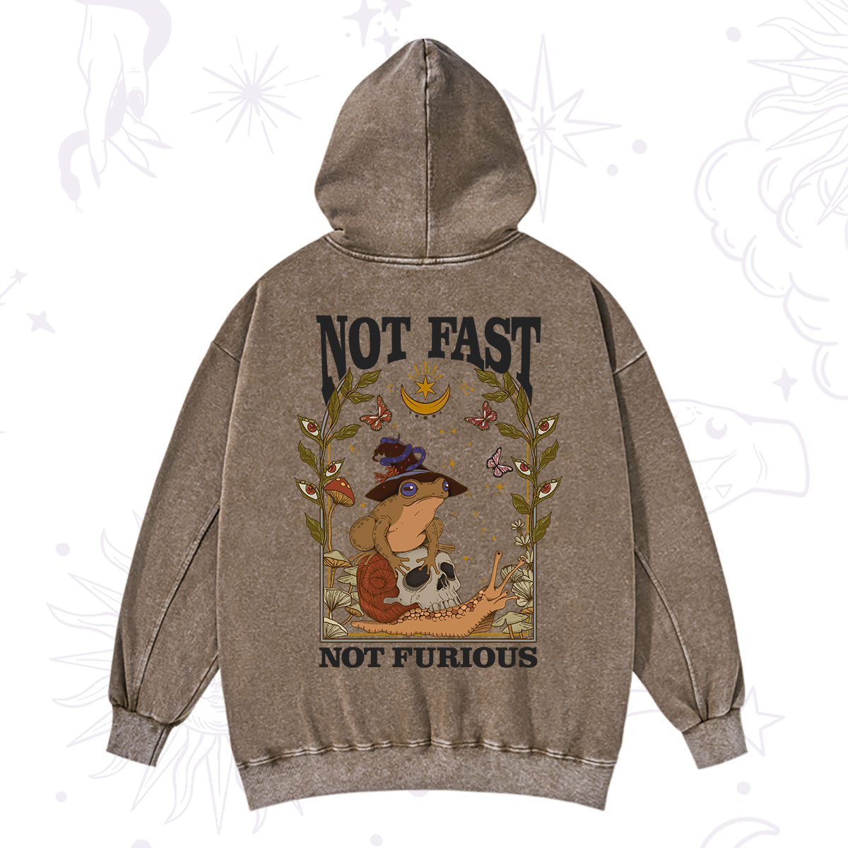 Purplehecate Not Fast Not Furious Washed Hoodie
