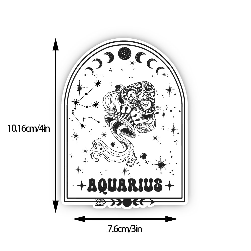 Purplehecate Zodiac Aquarius Under the Stars Sticker