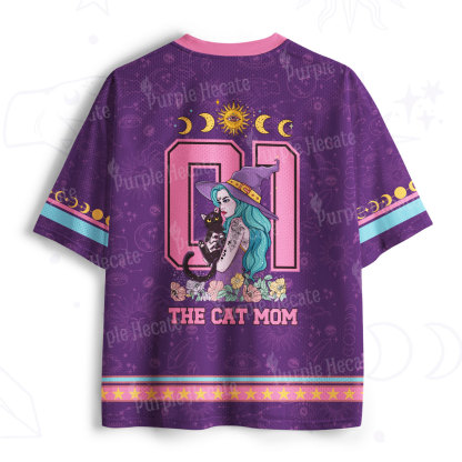 Purplehecate The Gothic Cat Mom Mesh Jersey