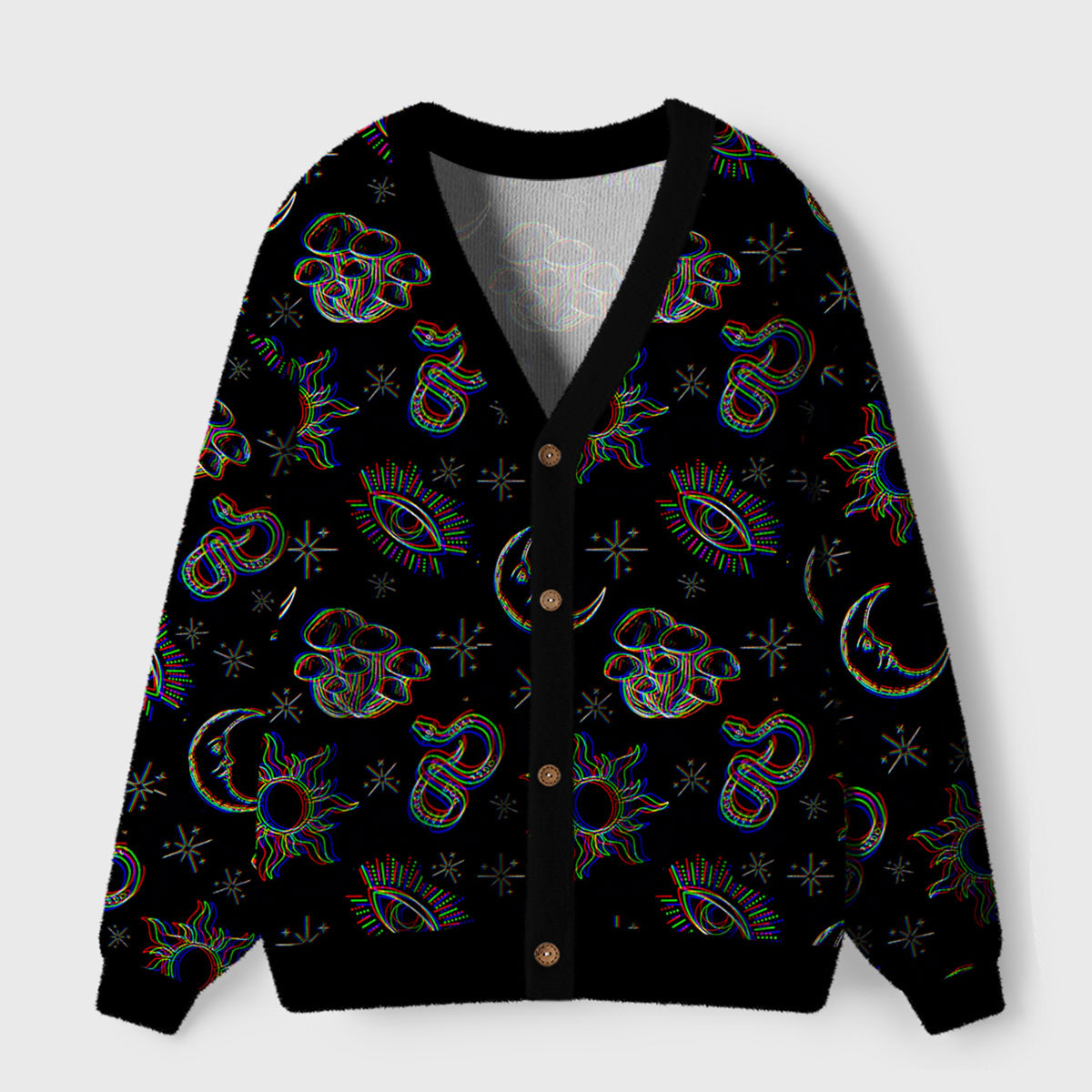 Purplehecate Eye of the Serpent Stars Ugly Cardigan Sweaters
