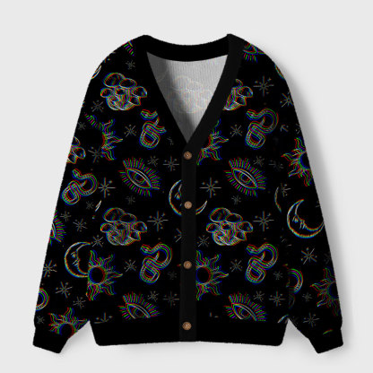 Purplehecate Eye of the Serpent Stars Ugly Cardigan Sweaters