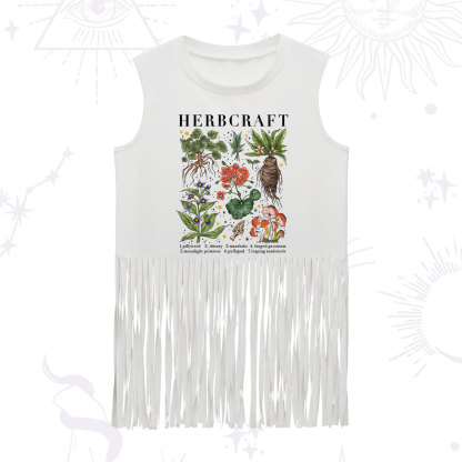 Purplehecate Magical Herbcraft Fringe Tank Top