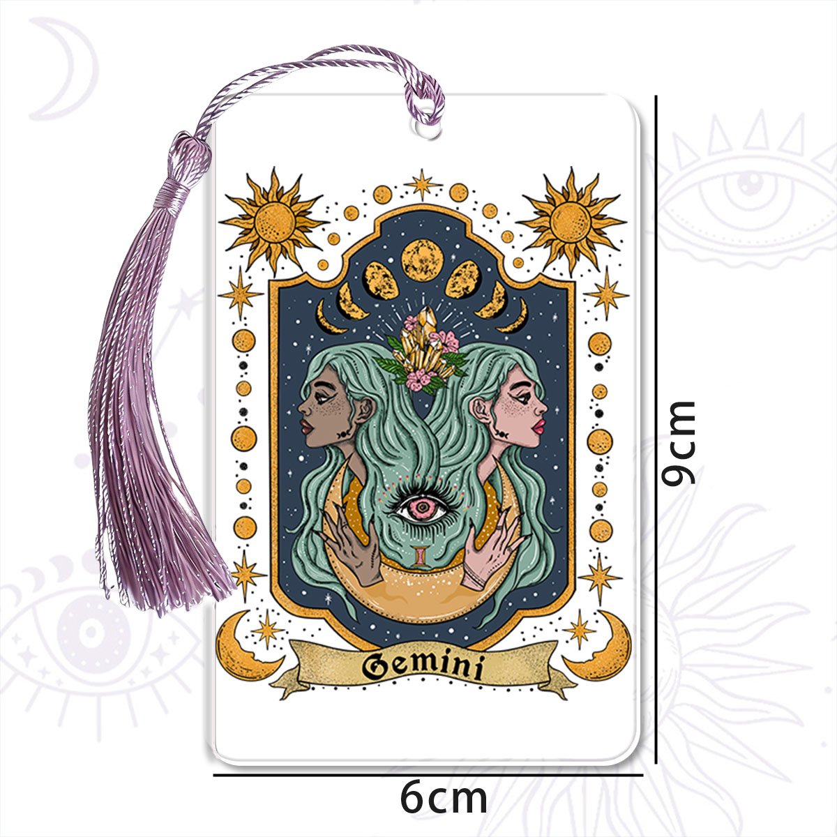 Purplehecate Gemini Zodiac Bookmark