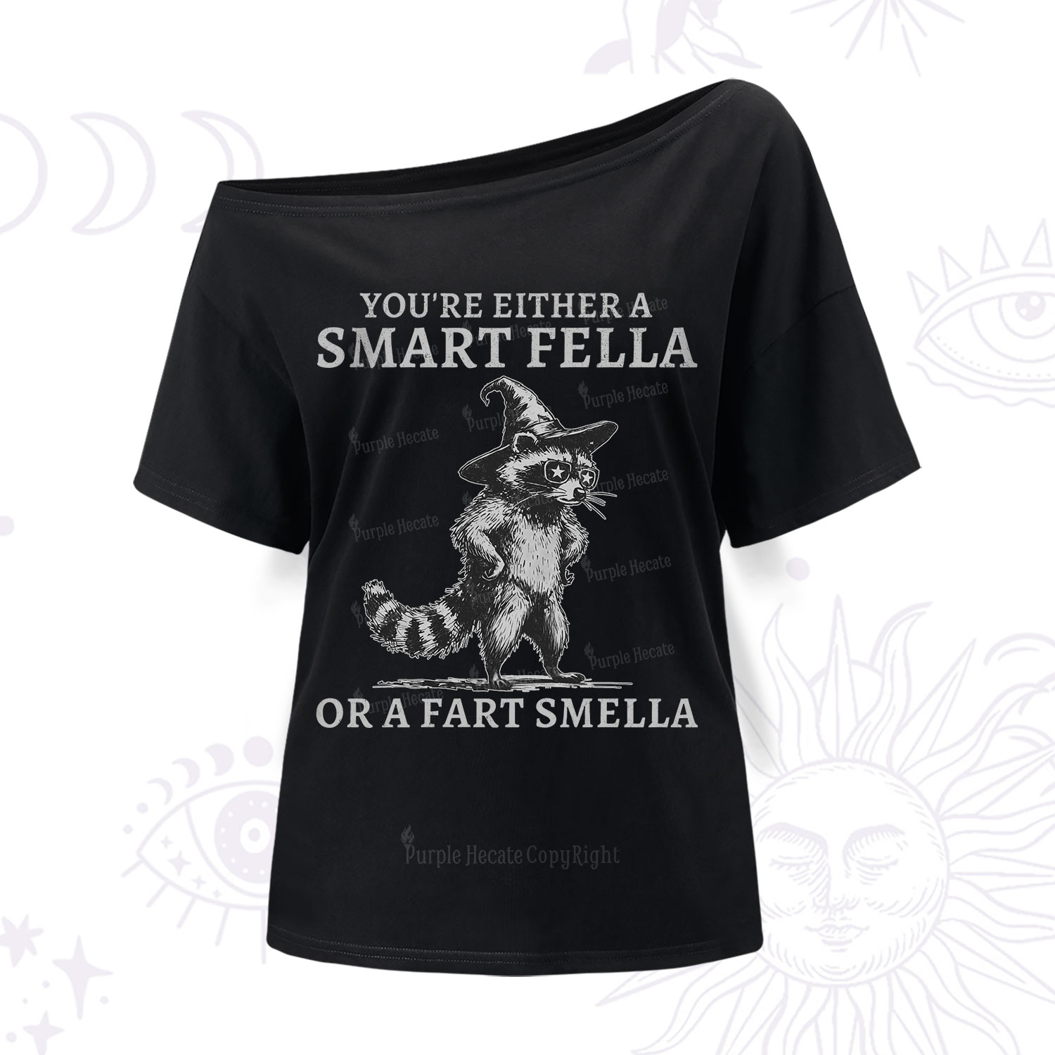 Purplehecate You're Either A Smart Fella or a Smart Fella  One Shoulder T-Shirt