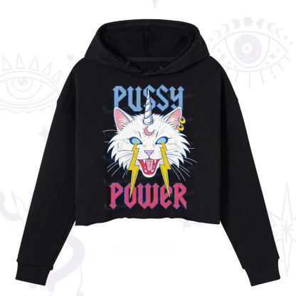 Purplehecate Pussy Power Crop Hoodie