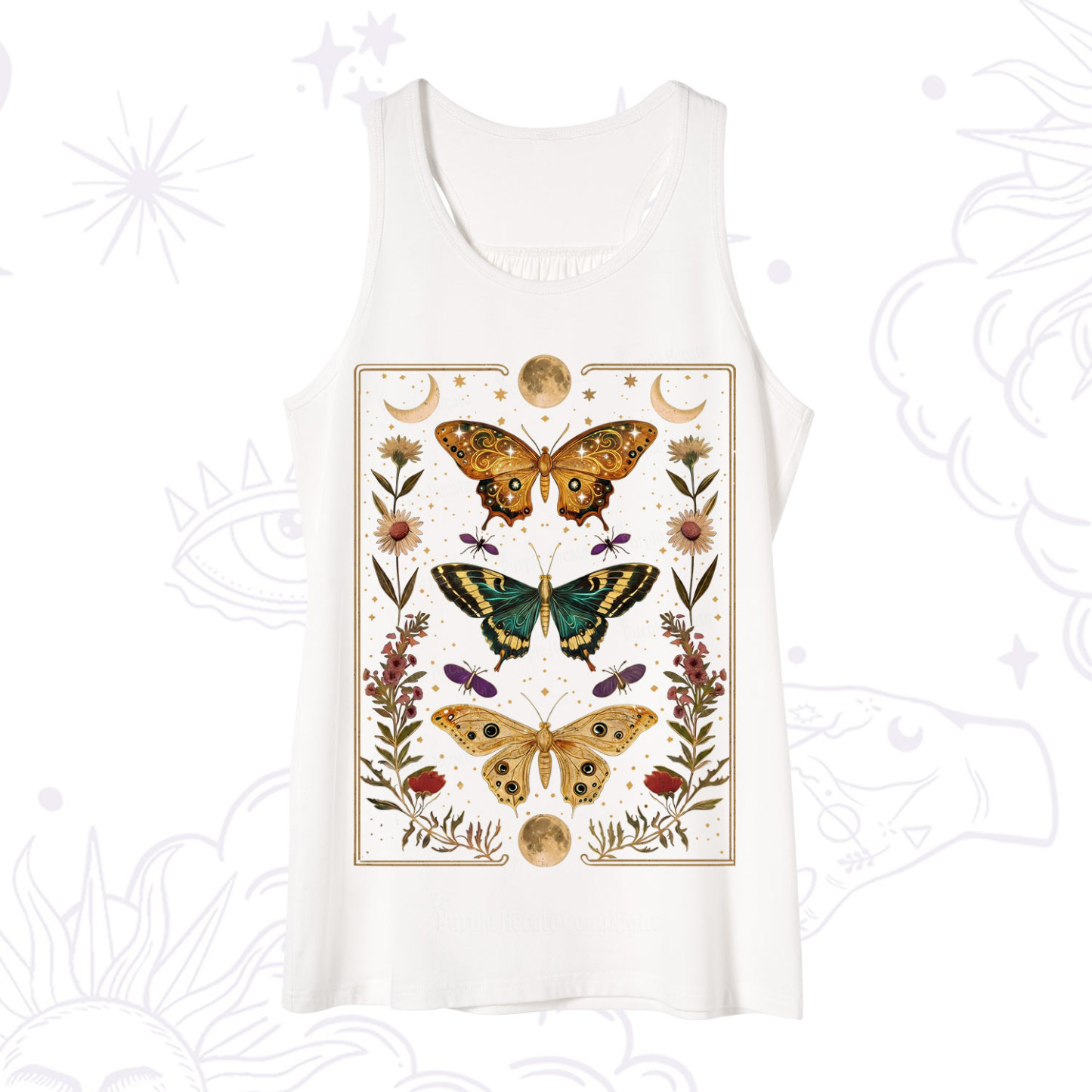 Purplehecate Sun and Moon Butterfly Tank