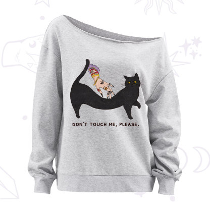 Purplehecate Don't Touch Me Off The Shoulder Sweatshirt