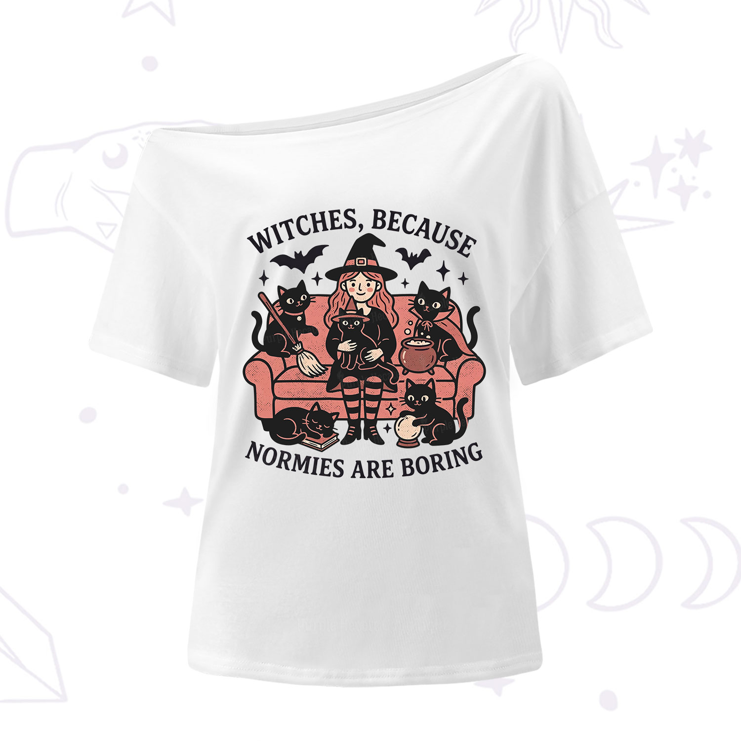 Purplehecate Witches Because Normies Are Boring One Shoulder T-Shirt