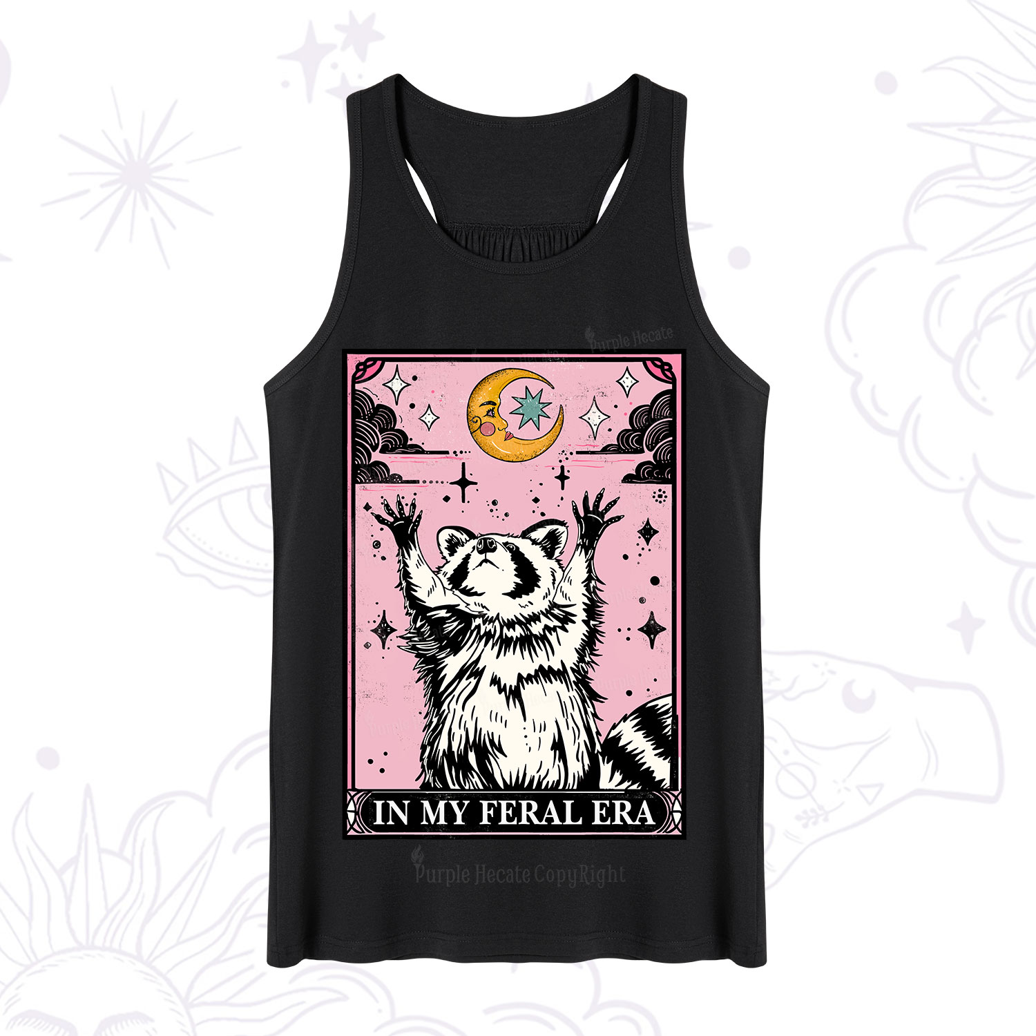 Purplehecate The In My Feral Era Tarot Raccoon Tank