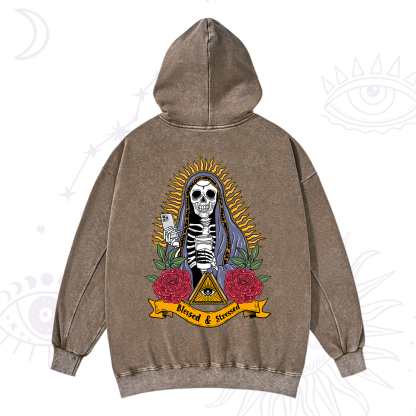 Purplehecate Blessed And Stressed Washed Hoodie
