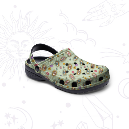 Purplehecate Evil Eye Pattern Rubber Clogs