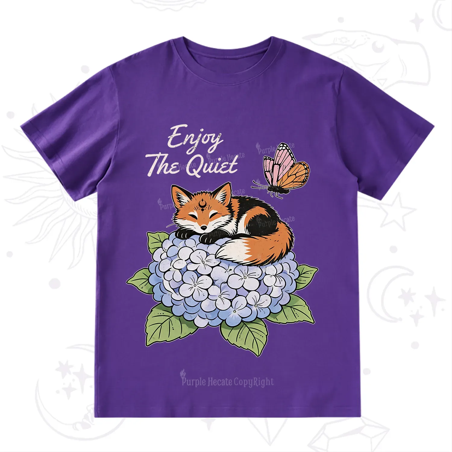 Purplehecate Enjoy The Quiet Fox T-Shirt