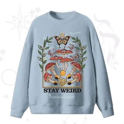 Purplehecate Stay Weird Fuzzy Ugly Sweater