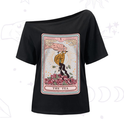 Purplehecate The Tea Food Tarot Card One-Shoulder T-Shirt