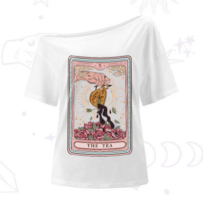 Purplehecate The Tea Food Tarot Card One-Shoulder T-Shirt