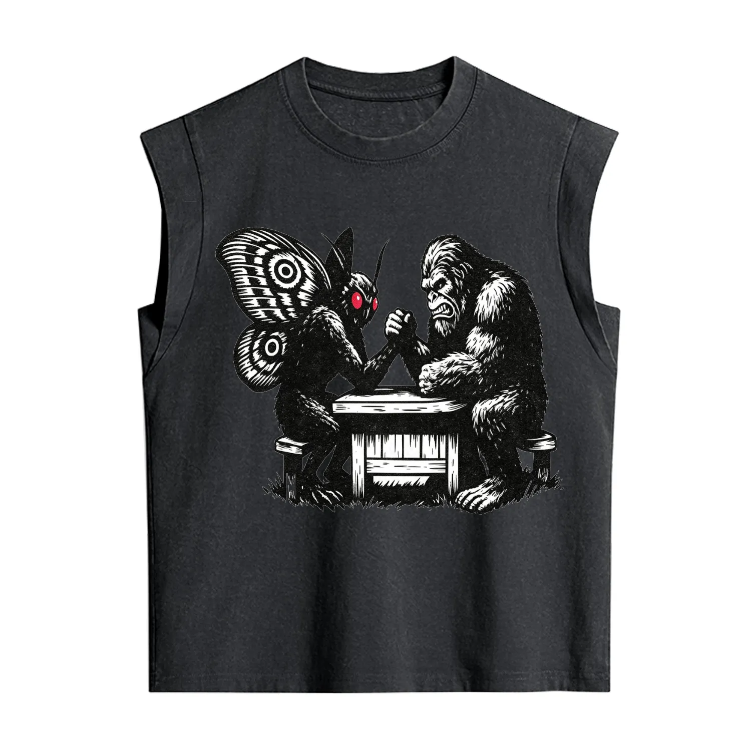 Purplehecate Bigfoot v Mothman Vintage Washed Tank